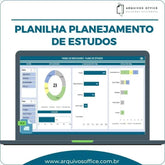 Planilha Planejamento de Estudos em Excel Loja das Planilhas